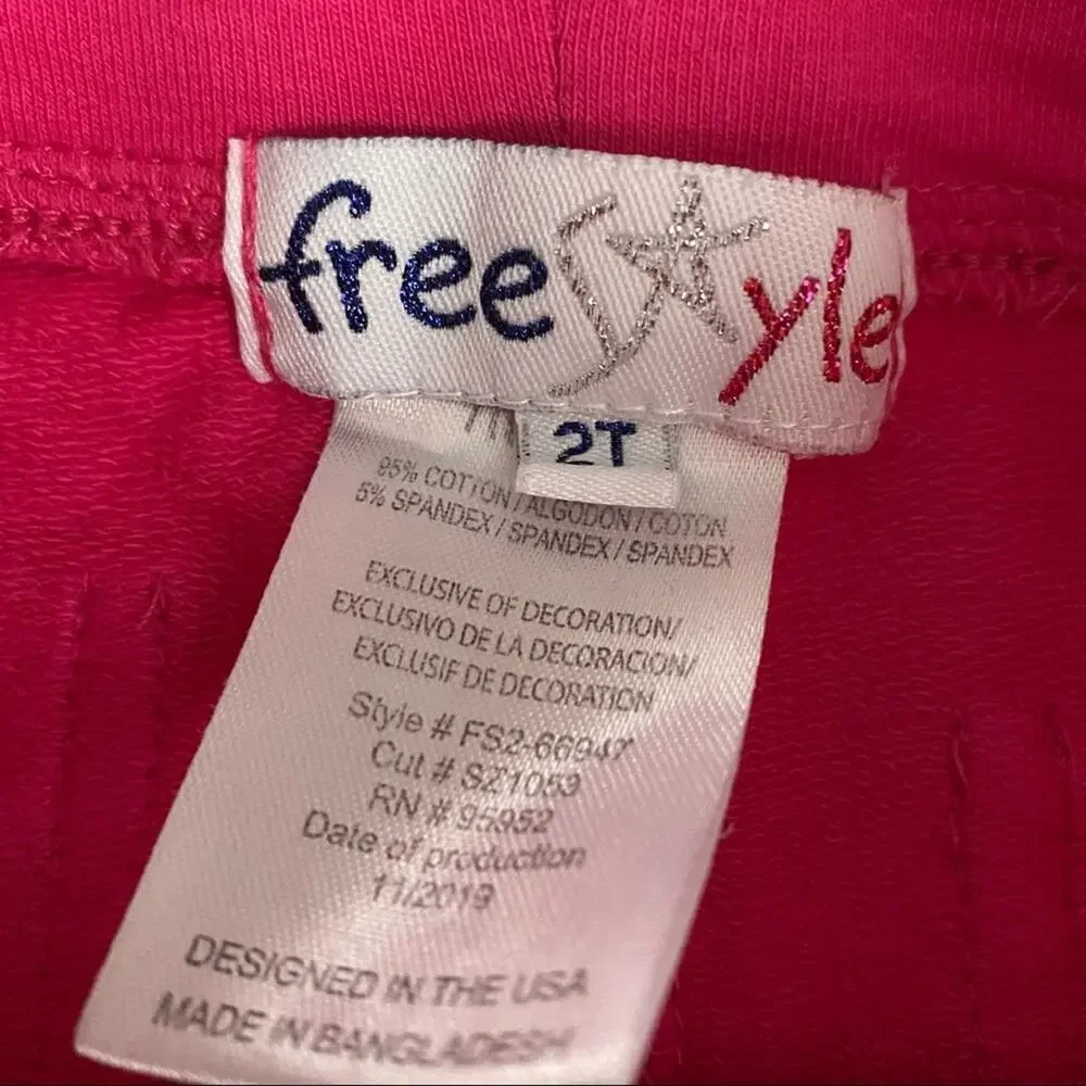 Freestyle Girl's Pink Shorts Sz 2T Pull-on Shorts